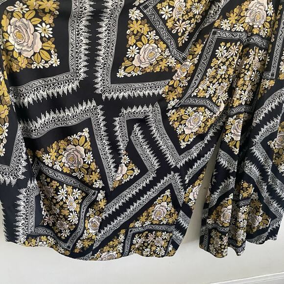 Free People Serendipity Strapless Wide Leg Jumpsuit Romper Black Multi Print XS - Picture 6 of 8